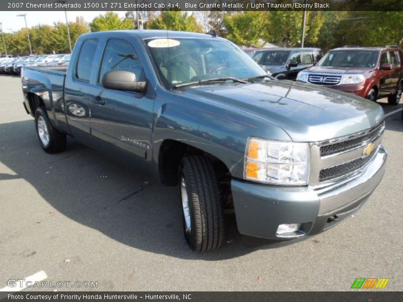 Blue Granite Metallic / Light Titanium/Ebony Black 2007 Chevrolet Silverado 1500 LT Z71 Extended Cab 4x4