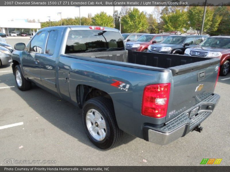 Blue Granite Metallic / Light Titanium/Ebony Black 2007 Chevrolet Silverado 1500 LT Z71 Extended Cab 4x4
