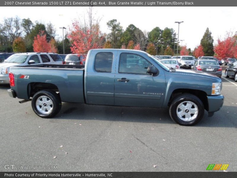 Blue Granite Metallic / Light Titanium/Ebony Black 2007 Chevrolet Silverado 1500 LT Z71 Extended Cab 4x4