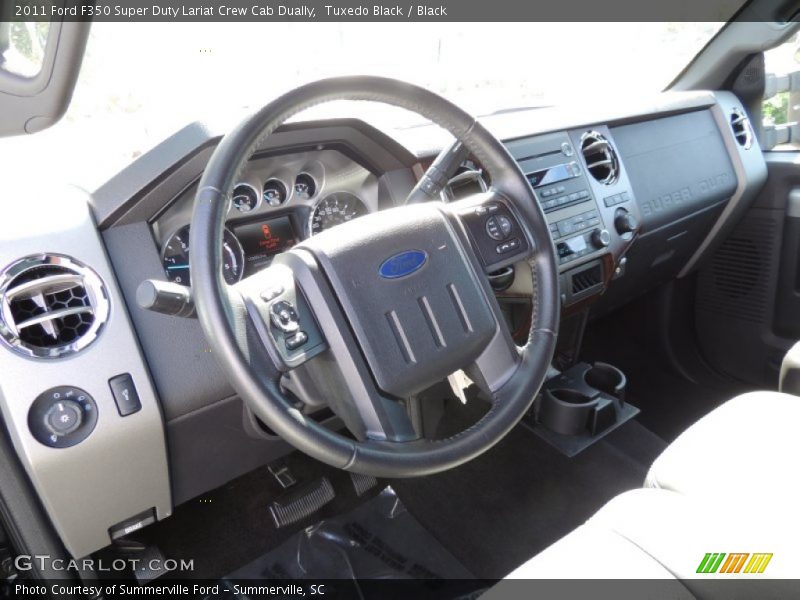 Tuxedo Black / Black 2011 Ford F350 Super Duty Lariat Crew Cab Dually