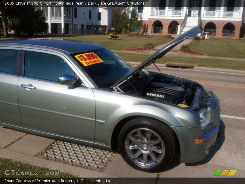 Satin Jade Pearl / Dark Slate Gray/Light Graystone 2005 Chrysler 300 C HEMI