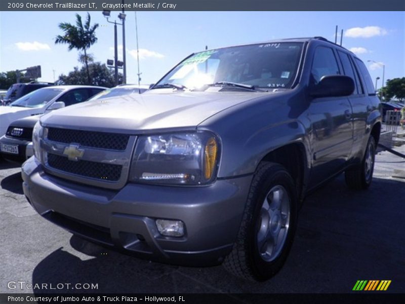 Graystone Metallic / Gray 2009 Chevrolet TrailBlazer LT