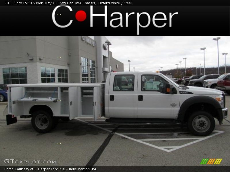 Oxford White / Steel 2012 Ford F550 Super Duty XL Crew Cab 4x4 Chassis