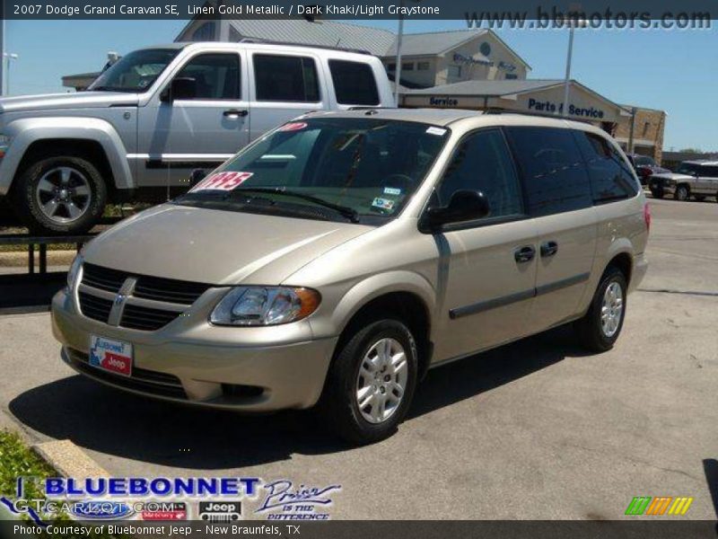 Linen Gold Metallic / Dark Khaki/Light Graystone 2007 Dodge Grand Caravan SE