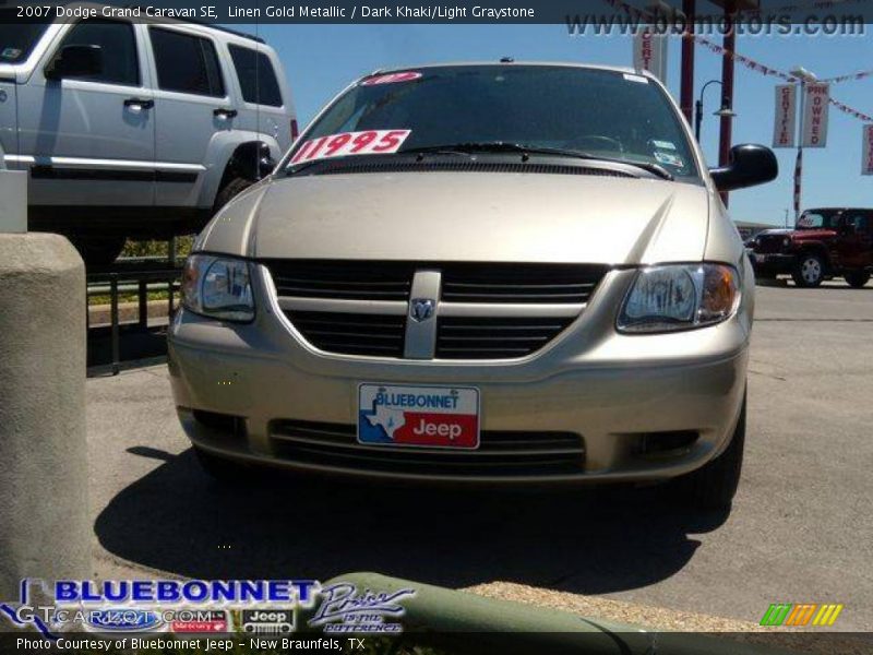 Linen Gold Metallic / Dark Khaki/Light Graystone 2007 Dodge Grand Caravan SE