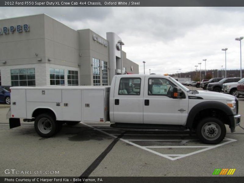 Oxford White / Steel 2012 Ford F550 Super Duty XL Crew Cab 4x4 Chassis