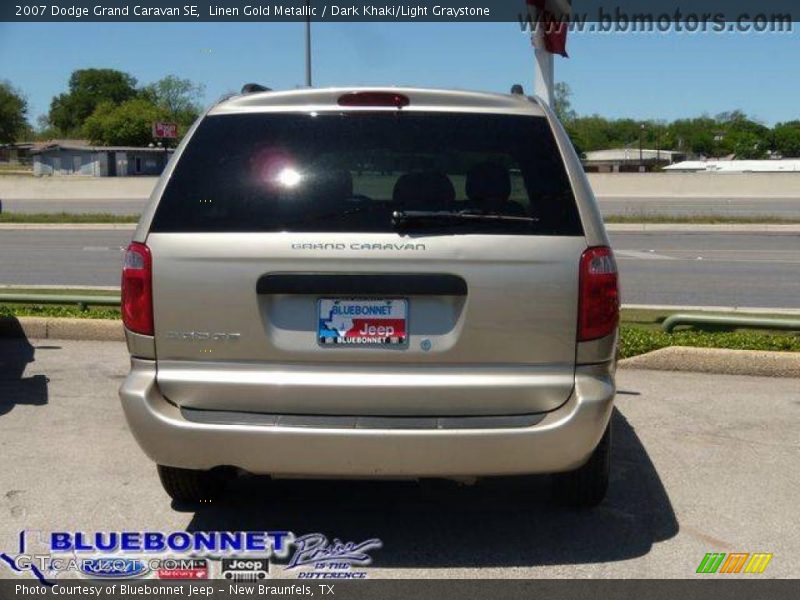 Linen Gold Metallic / Dark Khaki/Light Graystone 2007 Dodge Grand Caravan SE