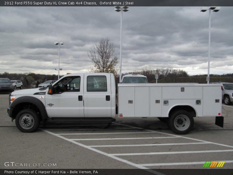 Oxford White / Steel 2012 Ford F550 Super Duty XL Crew Cab 4x4 Chassis
