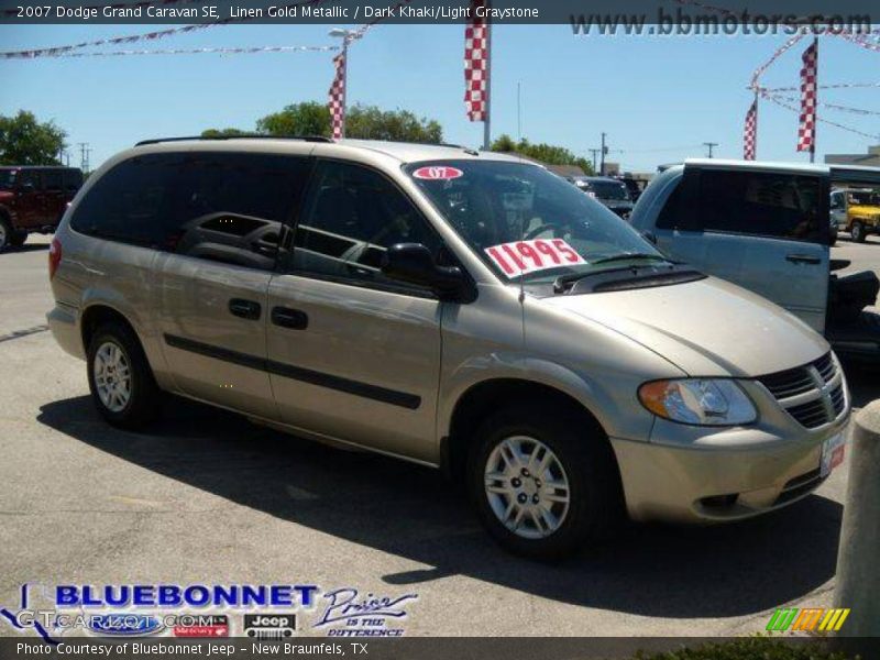 Linen Gold Metallic / Dark Khaki/Light Graystone 2007 Dodge Grand Caravan SE
