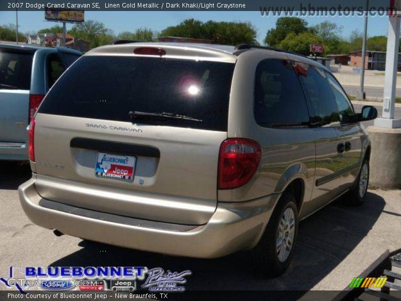Linen Gold Metallic / Dark Khaki/Light Graystone 2007 Dodge Grand Caravan SE