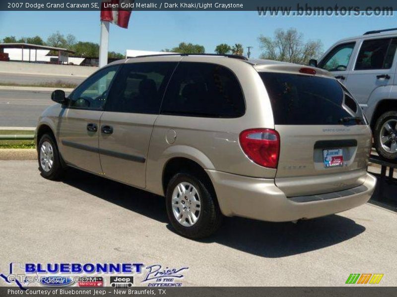 Linen Gold Metallic / Dark Khaki/Light Graystone 2007 Dodge Grand Caravan SE