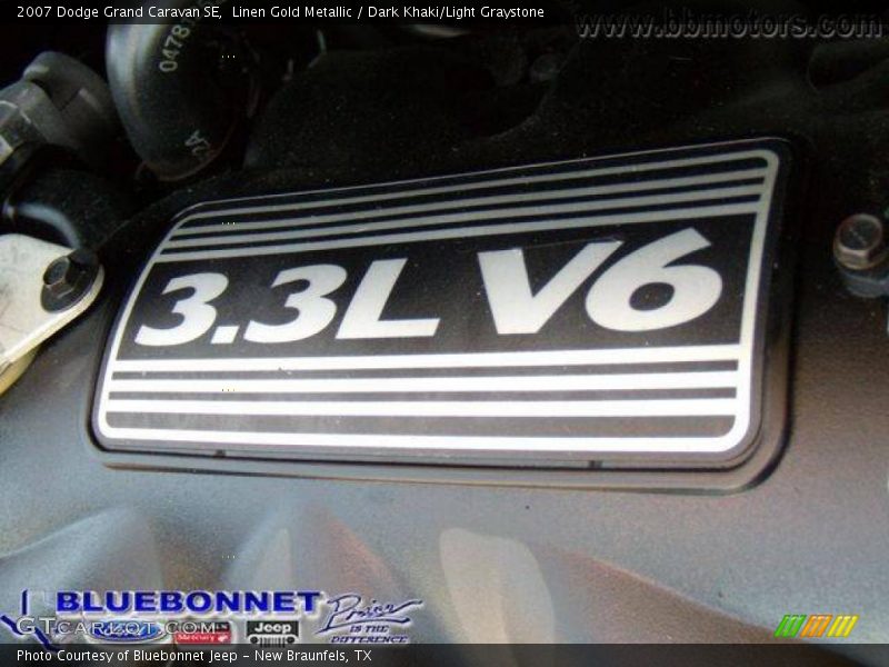 Linen Gold Metallic / Dark Khaki/Light Graystone 2007 Dodge Grand Caravan SE