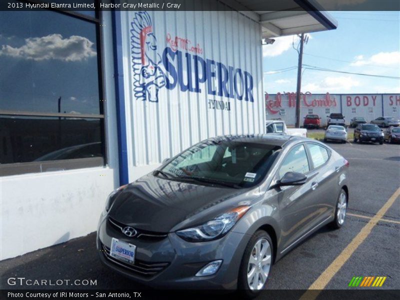 Harbor Gray Metallic / Gray 2013 Hyundai Elantra Limited