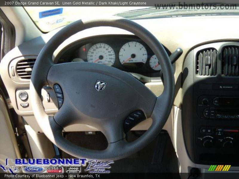 Linen Gold Metallic / Dark Khaki/Light Graystone 2007 Dodge Grand Caravan SE