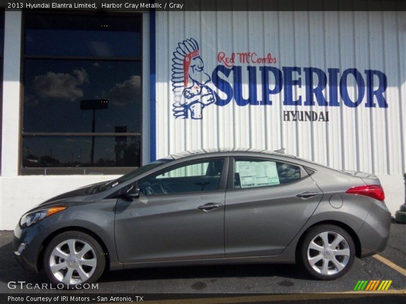 Harbor Gray Metallic / Gray 2013 Hyundai Elantra Limited
