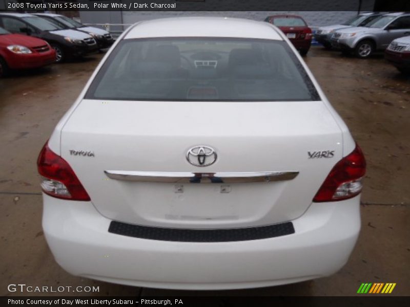 Polar White / Dark Charcoal 2008 Toyota Yaris S Sedan