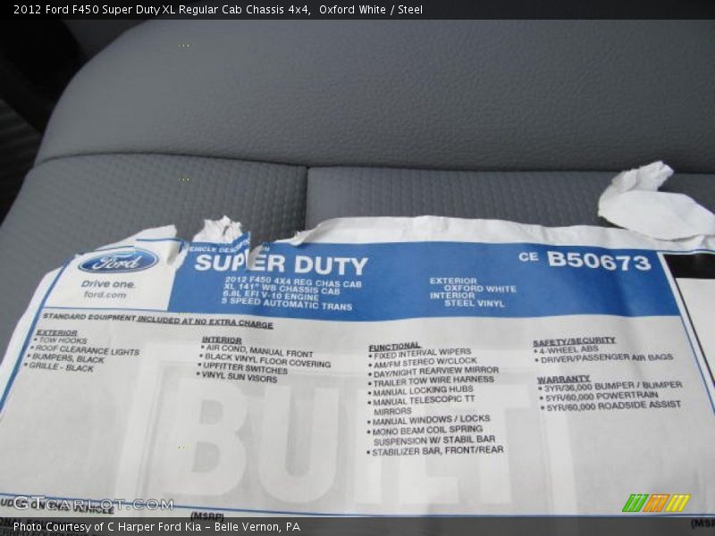 Oxford White / Steel 2012 Ford F450 Super Duty XL Regular Cab Chassis 4x4