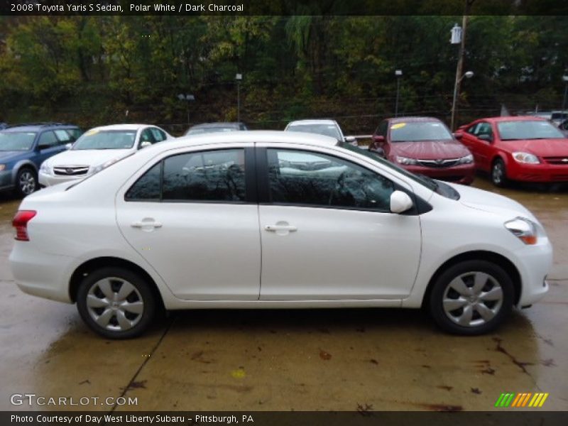 Polar White / Dark Charcoal 2008 Toyota Yaris S Sedan