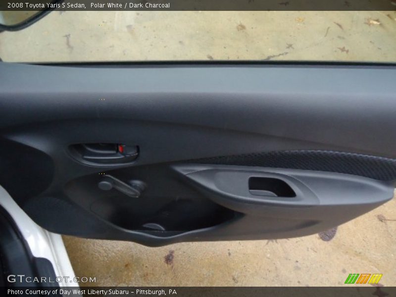 Polar White / Dark Charcoal 2008 Toyota Yaris S Sedan