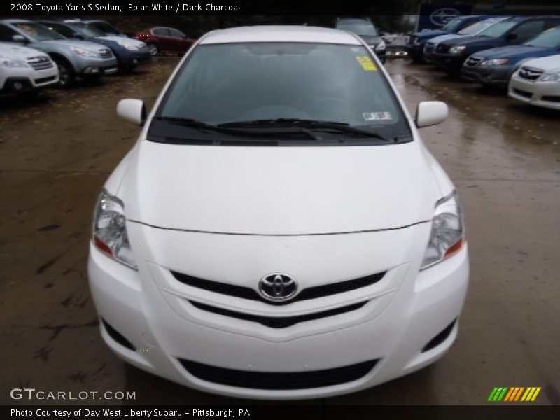 Polar White / Dark Charcoal 2008 Toyota Yaris S Sedan