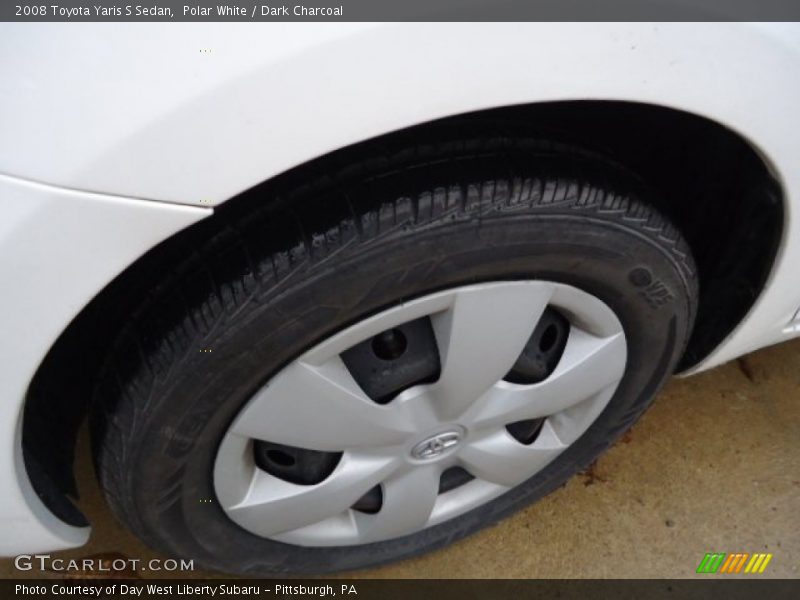 Polar White / Dark Charcoal 2008 Toyota Yaris S Sedan