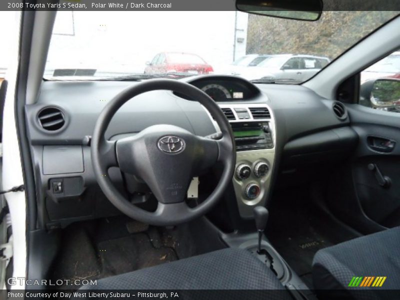 Polar White / Dark Charcoal 2008 Toyota Yaris S Sedan