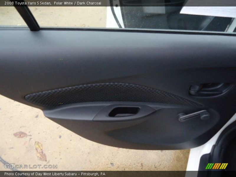 Polar White / Dark Charcoal 2008 Toyota Yaris S Sedan