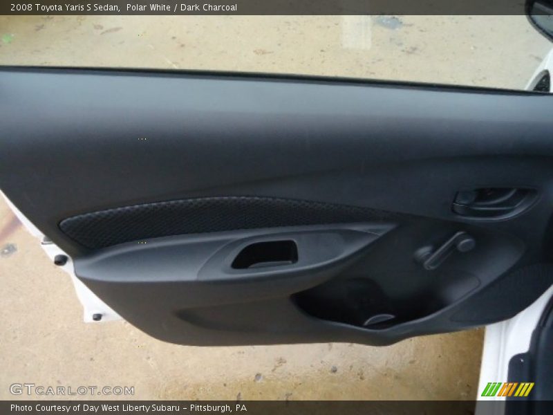 Polar White / Dark Charcoal 2008 Toyota Yaris S Sedan