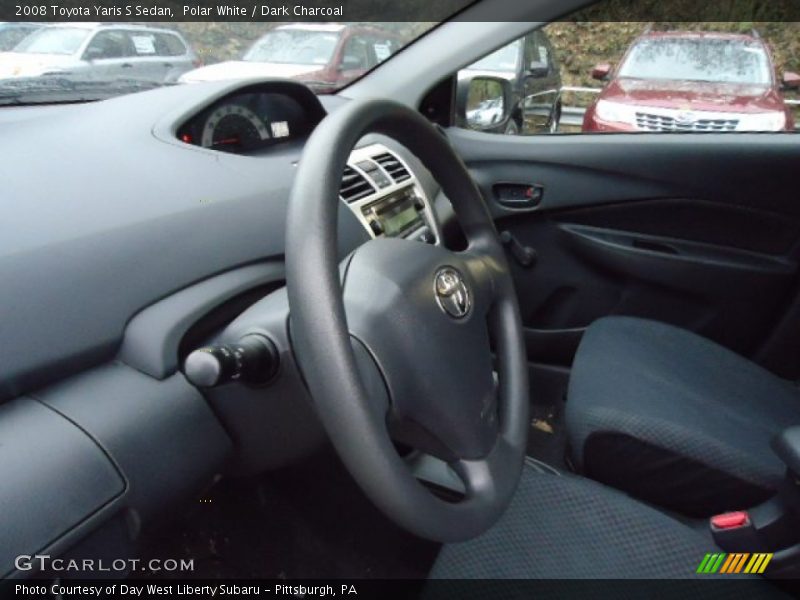 Polar White / Dark Charcoal 2008 Toyota Yaris S Sedan
