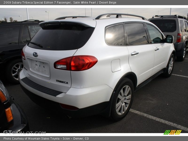 Satin White Pearl / Desert Beige 2009 Subaru Tribeca Special Edition 7 Passenger