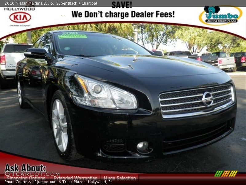 Super Black / Charcoal 2010 Nissan Maxima 3.5 S