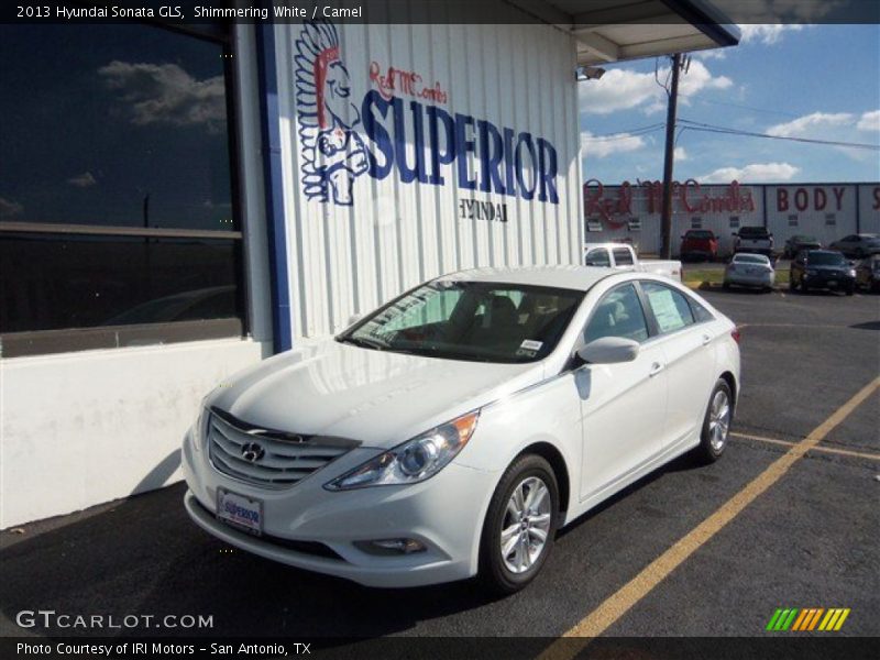 Shimmering White / Camel 2013 Hyundai Sonata GLS