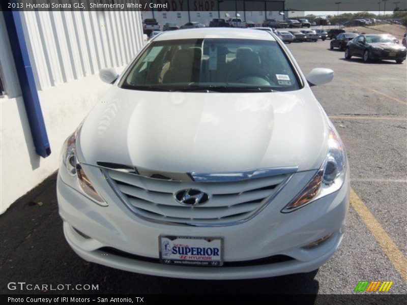 Shimmering White / Camel 2013 Hyundai Sonata GLS