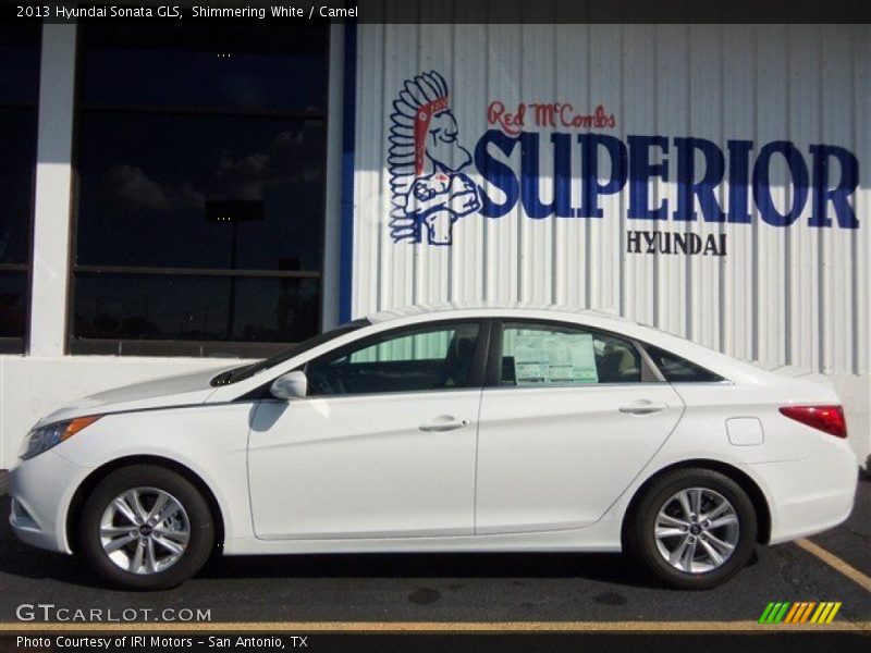 Shimmering White / Camel 2013 Hyundai Sonata GLS