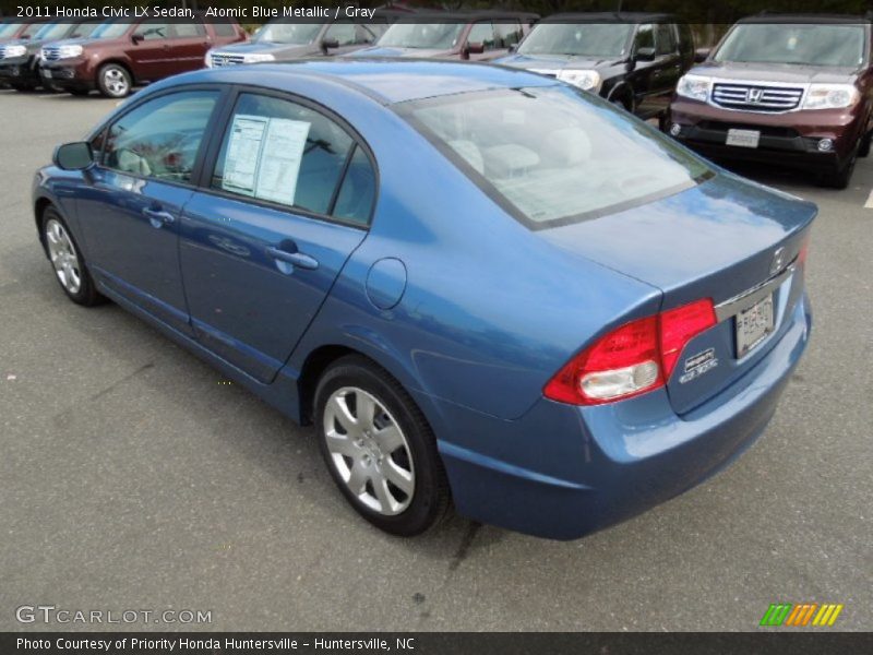 Atomic Blue Metallic / Gray 2011 Honda Civic LX Sedan