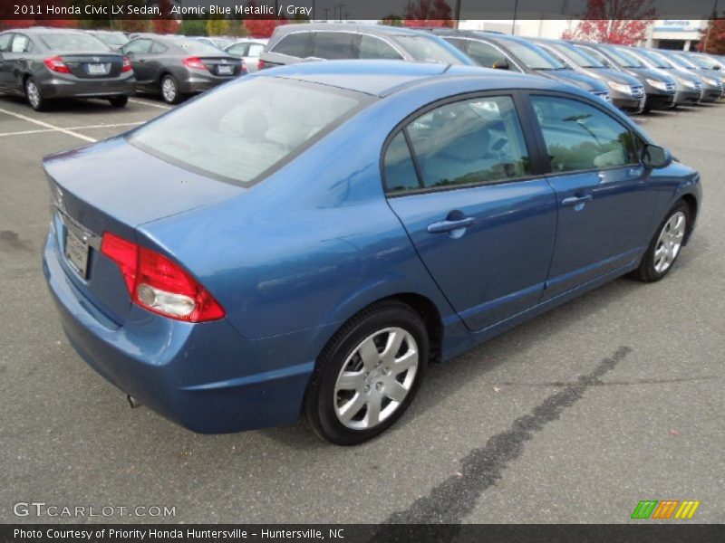 Atomic Blue Metallic / Gray 2011 Honda Civic LX Sedan