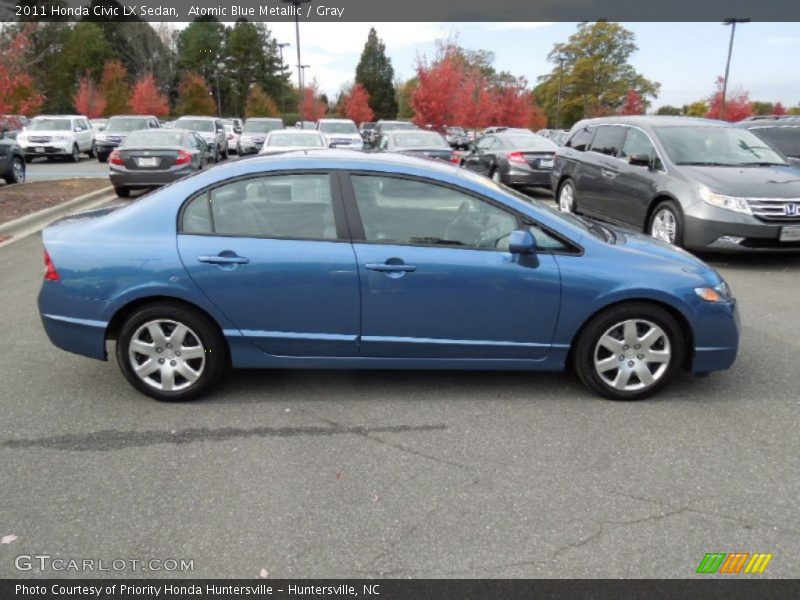 Atomic Blue Metallic / Gray 2011 Honda Civic LX Sedan