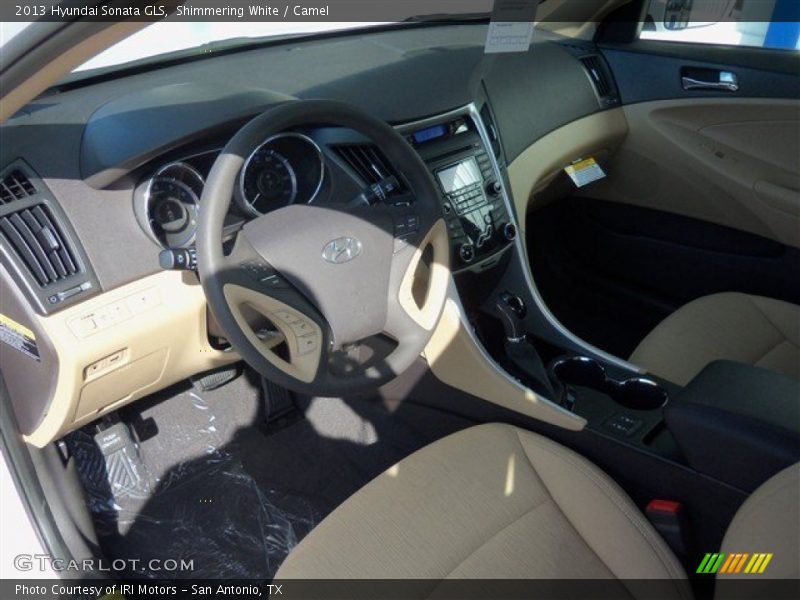 Shimmering White / Camel 2013 Hyundai Sonata GLS