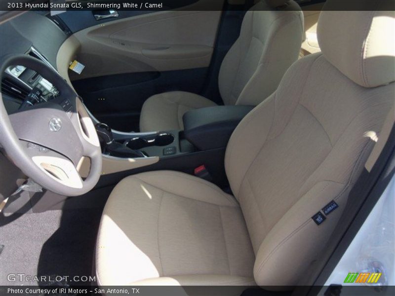 Shimmering White / Camel 2013 Hyundai Sonata GLS
