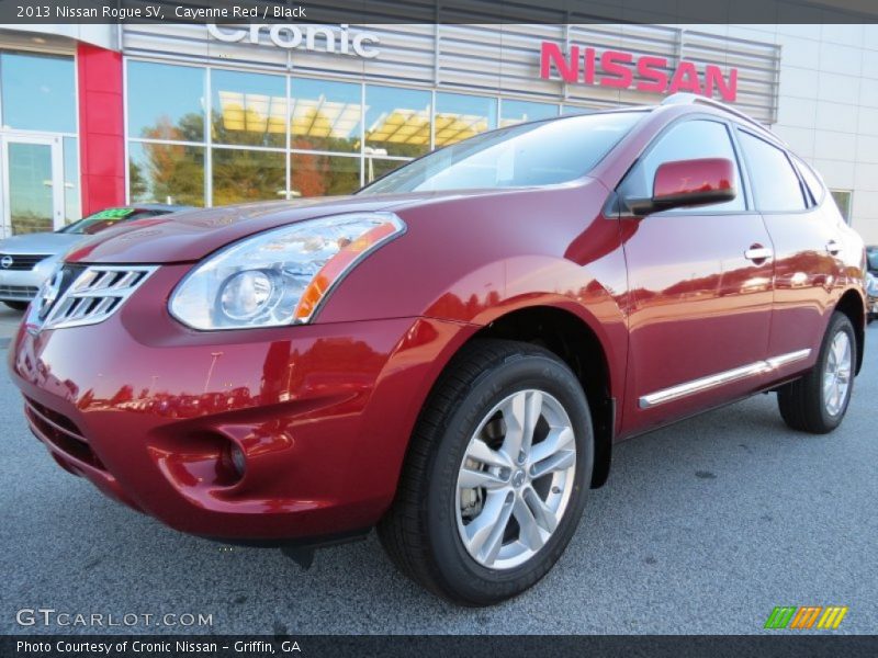 Cayenne Red / Black 2013 Nissan Rogue SV