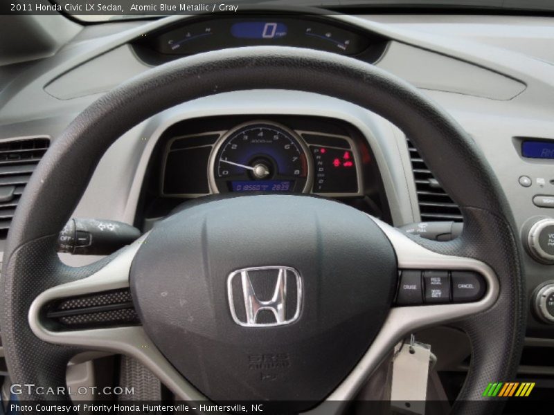 Atomic Blue Metallic / Gray 2011 Honda Civic LX Sedan
