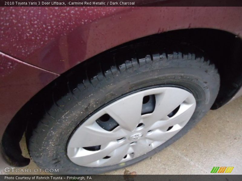 Carmine Red Metallic / Dark Charcoal 2010 Toyota Yaris 3 Door Liftback