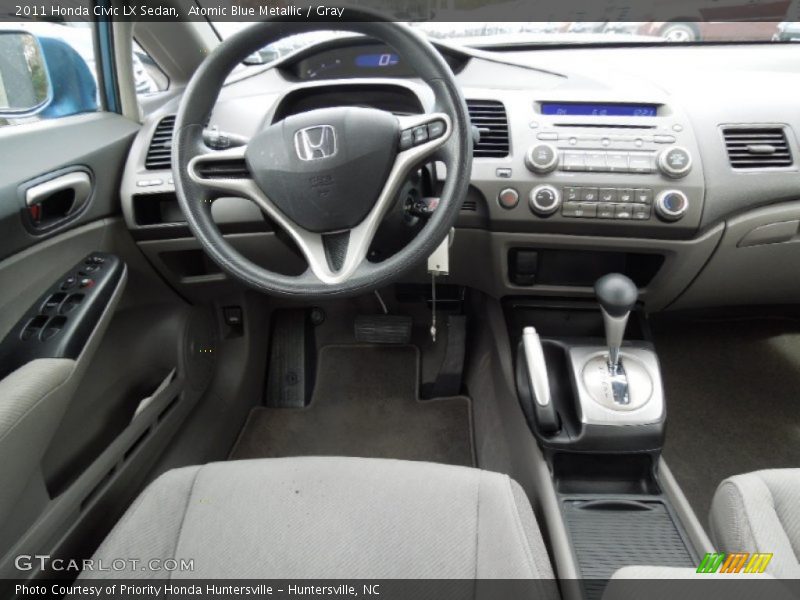 Atomic Blue Metallic / Gray 2011 Honda Civic LX Sedan