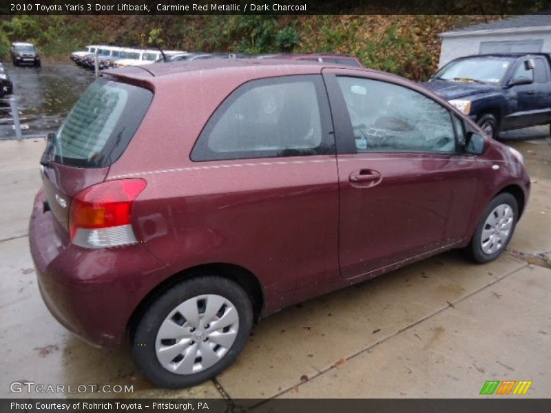 Carmine Red Metallic / Dark Charcoal 2010 Toyota Yaris 3 Door Liftback
