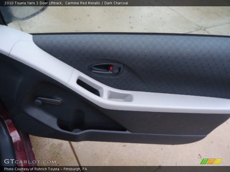 Carmine Red Metallic / Dark Charcoal 2010 Toyota Yaris 3 Door Liftback