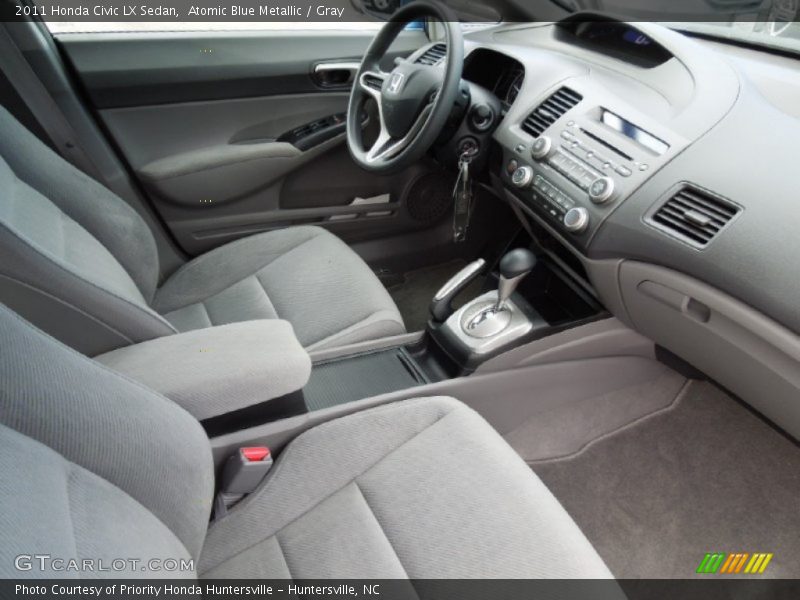 Atomic Blue Metallic / Gray 2011 Honda Civic LX Sedan