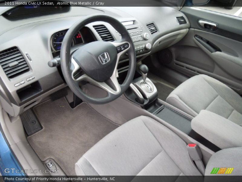 Atomic Blue Metallic / Gray 2011 Honda Civic LX Sedan