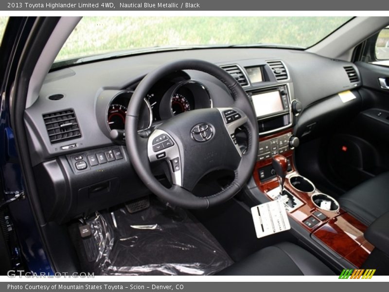 Nautical Blue Metallic / Black 2013 Toyota Highlander Limited 4WD