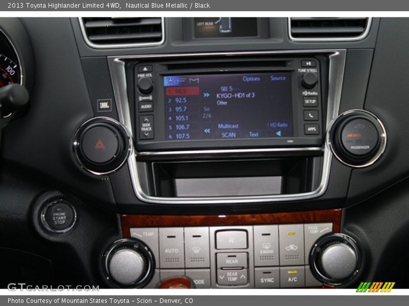 Nautical Blue Metallic / Black 2013 Toyota Highlander Limited 4WD