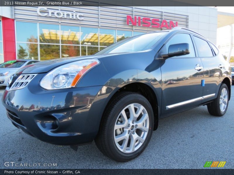 Graphite Blue / Black 2013 Nissan Rogue SV